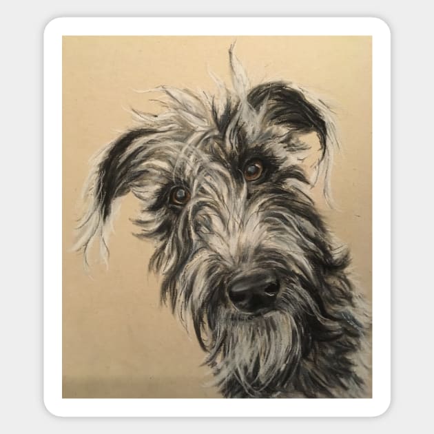 Scruffy Beddy/whippet Lurcher Sticker by Merlinsmates